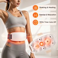 Electric Abdominal Massager 3-Speed Heating 6 Modes Vibration Magnet Stones Bionic Kneading Menstrual Waist Leg Massage Device