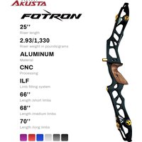 Akusta 25Inch Riser Archery Recurve Bow ILF Riser Handle for Aluminum Alloy CNC Right Left Hand User Fotron Series
