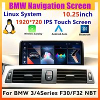 Für BMW 3er F30 4er F32 2013-2017 NBT Linux-System GPS-Navigation Radio Zentralsteuergerät Autoradio Auto-Multimedia-DVD-Player Kabelloses Apple CarPlay Android Auto Ohne Bildschirm im