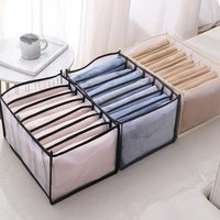 7/9 Grids Foldable Underwear Socks Organizer With Dividers Clothes Storage Box Breathable Mesh Bag Separator Bra Folding Divider
