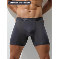 Men's Boxer Briefs Anti-Wear Leg Running Large Size Breathable Training Boxer Briefs