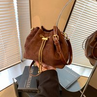 2026 Soft Commuting Crossbody Bags Faux Suede Sewing Hot Sale Bags for WomenThread Solid Color String Women's Handbags