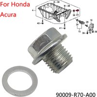 M14x1.5mm Car Engine Oil Drain Plug Bolt Silver with Washer 90009-R70-A00 fit for Honda Accord CR-V CRX MDX Civic CR-Z Prelude