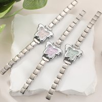 Y2K High Quality Butterfly Shape Stainless Steel Watch Hand Bracelet Men Women's 9mm DIY Italian Charm Bangle Jewelry
