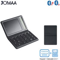 Jomaa Foldable Bluetooth Numberic Keyboard with Touchpad Portable 2in1 Calculator Wireless Number Keypad for Windows Laptop