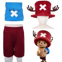 Anime Chopper Cosplay Costume Disguise For Men Plush Hat Shoulder Bags Pants Roleplaying Outfits Halloween Carnival Party Suit