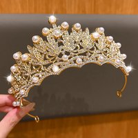 1 gold crown high-end and atmospheric birthday crown headband versatile hair accessory suitable for daily use
