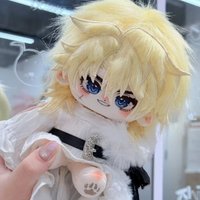 20cm Anime Game Genshin Impact Kawaii Cosplay Soft Cotton Doll Body With Skeleton Varka Cartoon Dress Up Toy Figures Fans Gifts