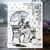 A4 29 *21cm Rainy Park DIY Stencils Wall Painting Scrapbook Coloring Embossing Album Decorative Paper Card Template,wall