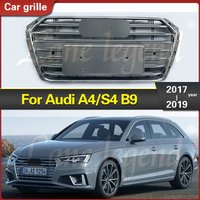 Car Front Bumper Grill Radiator Grille Racing Grill for Audi A4/S4 B9 2017-2019 Upper Replacement Air Intake Grille Accessories