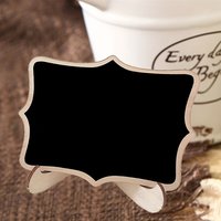 10 Packs Mini Chalkboards Signs with Easel Stand Small Rectangle Chalkboards Blackboard Wood Place Cards for Weddings Birthday