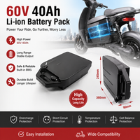 Für HarleyBattery 60V 20Ah 30Ah 40Ah 18650 wiederaufladbarer Lithium-Akku, Hochleistungs-Ersatzakku mit eingebautem BMS für CityCoco Elektroroller und Elektromotorrad.