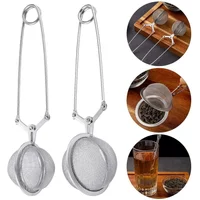Stainless Steel Spoon Tea Ball Infuser Filter Squeeze Leaves Herb Mesh Strainer Tea Infuser In Mesh Tea Ball Filter with Handle