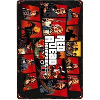 Cartoon Game RDR2 Metal Tin Sign RDR 2 Room Wall Decortions Iron Poster For Cave Bedroom Cafe Bar