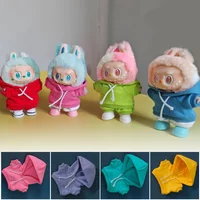 Colorful Clothes Hoodies Set for Korea Kpop Exo Labubu V1 V2 Idol Doll Mini Plush Doll'S Outfit Accessories Clothing Gift