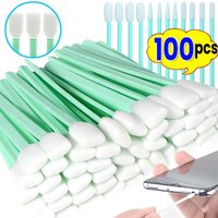 50/100PCS Sponge Head Clean Swab Printhead Use for Cleaning iPhone Samsung Tablet Charger Port Earphone Laptop Dust Clean Tool