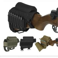 Outdoor Hunting Shotgun Bullets Holder Tactical Shooting 98K Rifle Gun Ammo Pouch Bag Tactical Cheek Rest Bullets Buttstock Pack