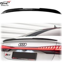 High Quality ABS Spoiler For Audi A7 S7 RS7 2019 2020 2021 2022 Car Rear Wing Body Kit By ABS Glossy Black Or Carbon Fiber Look