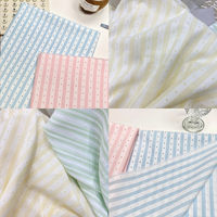 148cm*50cm Cotton Polyester Fabric Gentle Style Blue Striped Floral Print For DIY Clothing Homewear Bedding Tablecloths Curtains image 4