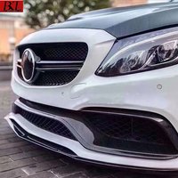For Mercedes Benz C Class W205 C63 2015-2021 Carbon fiber front lip front bumper diffuser front chin spoiler body kit