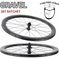 AliExpress NONE Carbon Wheelset 700c Ratchet System 36T Disc Brake Cyclocross Wheels Center Lock 30/40/50mm Wheels for Cycling Gravel Bike
