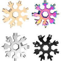 18-in-1 Stainless Snowflake Wrench Multi-Tool Popular portable Steel Creative Outdoor bicycle repair tool Open a bottle