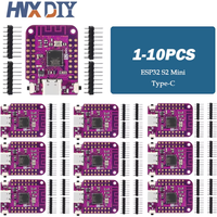 1-10pcs ESP32 S2 Mini V1.0.0 WIFI IOT Board based ESP32-S2FN4R2 ESP32-S2 4MB FLASH 2MB PSRAM MicroPython Arduino Compatible
