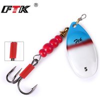 FTK New SPIN BAIT TROUT Fishing Lure 5g 8g 11g 15g Metal Spoon Spinner Bait With Treble Hook for Bass Perch Pike Fishing Tackle