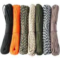 5/10/15/30M Paracord Cord 7 Cores 550 Tactical for Outdoor Camping Survival Lanyard Parachute Rope Hiking Tent Accessories