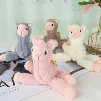Soft Fluffy Alpaca Keychain Cute Handmade Stuffed Animal Sheep Pendant for Backpack Decor Party Favor Gift for Boys Girls