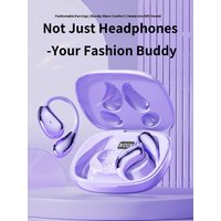 New TWS Wireless Bluetooth Earphones, Adjustable Ear Hooks, Open-Ear Earphones with Mic, Ultra-Comfort Non-In-Ear, Deep Bass