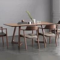 Restaurant Wooden Dining Table Set Modern 4 Chairs Design Dining Table Newclassic 6 People A Manger Living Room Furniture