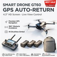 Meilleure Offre : Drone RC Pliable avec GPS, Écran 4,3 Pouces, HD 4K, Moteur Sans Balais, Largage Aérien, FPV 5G, Double Caméra, Retour Automatique