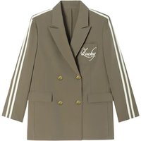 Elegant Double-Breasted Loose Tailored Coat Spring New Fashion Embroidery Jacket for Women Commute Style No Brand Registered