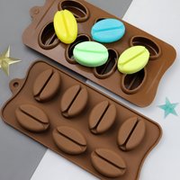7 Cavity Coffee Bean Silicone Chocolate Mold Plump Lips Baking Cake Decorating Mould Ice Cube Fondant Pastry Mold Kitchen Tools