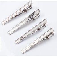 Men Metal Silver Color Tie Clip For Wedding gifts Necktie Clasp Clip Gentleman Ties Bar Crystal Tie Pin For Men's Accessories