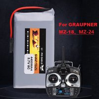 3.7V 4400mAh 8C Lipo Battery For GRAUPNER MZ-18 MZ-24 RC Batteries MZ18/MZ24 Model Aircraft Remote Controller Accumulator