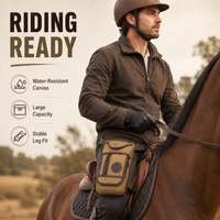 Portable Horse Riding Leg Bag Canvas Nylon Equestrian Waist Pack Large Capacity Outdoor Riding Gear Drop Leg Multipurpose Pouch