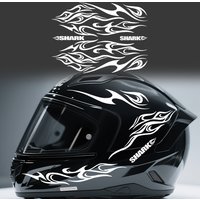 AliExpress NONE 1 Set Multi-color Flame PVC Waterproof Stickers For Motorcycle Helmet Car Bike Decoration