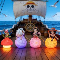 New Hot One Piece Themed Night Light - Devil Fruit Style Robin & Ace Anime Figurine Model Kawaii Desktop Lamp Toys Perfect Gifts