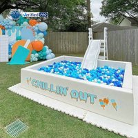 Large Indoor/Outdoor Ball Pit Slide for School Events Popular White Clear Ball Pit XL Rental Soft Play Ball Pits Party Event