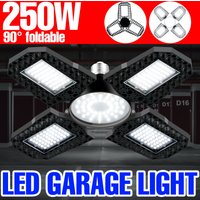 250W LED Garage Light Bulb E27/E26 220V Deformable Folding Spotlights 110V Home Warehouse Workshop Storage Room Cold/Warm White