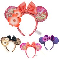 Disney Princess Minnie Ears Headband Big Sequin Bows EARS COSTUME Headband Cosplay Plush Adult/Kids Headband Gift