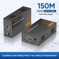 POE HDMI IP Extender RJ45 Ethernet (Cat5e/Cat6/Cat7) 400 Feet Transmission,switch Supports One To Many,1080p Delay Free TV Vid