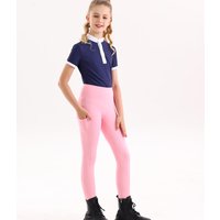 Summer children's equestrian pants high elasticity knitted children's horse riding pants full silicone