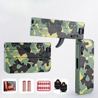 2.0 Upgraded Lifecard Alloy Folding Gun Toy Soft Bullet Blaster Shooting Model Pistol For Adults EDC Pocket Blaster Gift