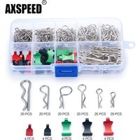 AXSPEED Metal Body Shell R Clips Pin + Mount for Axial SCX10 SCX24 Tamiya Kyosho 1/5 1/6 1/8 1/10 1/14 1/18 1/24 RC Car