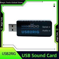 USB2RIG Radio USB Sound Card Adapter for KENWOOD, YAESU, ICOM Professional Radios