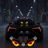 Windshield Devil Eyes LED Solar Warning Flashing Signal Indicator Car LED Ambient Lights with Suction Cup for SUV Auto Window