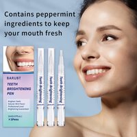 3 packs of mint-flavored teeth whitening gel pens, bright whitening and fresh tone whitening pens, portable and easy to use teet